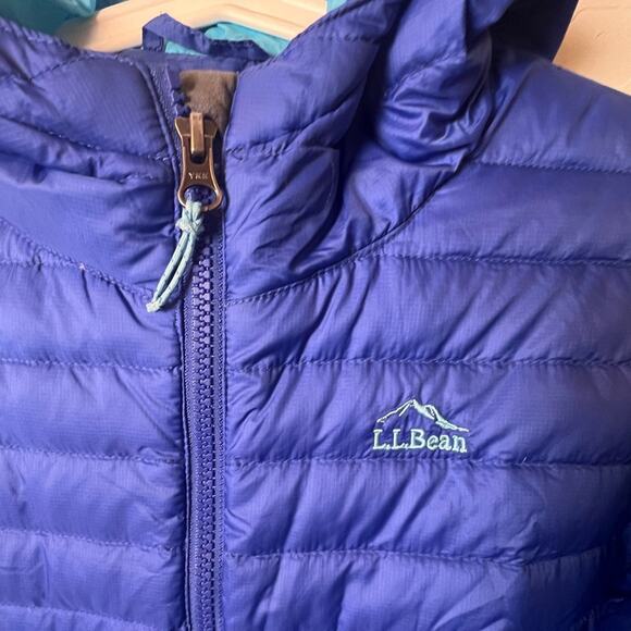 L.L.Bean Girls’ Ultra Light Down Puffer Coat Longer Length Size 14 / 16 - Picture 3 of 10